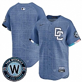 Men's Washington Nationals Blank Blue 2025 City Connect Limited Stitched Jersey Dzhi,baseball caps,new era cap wholesale,wholesale hats